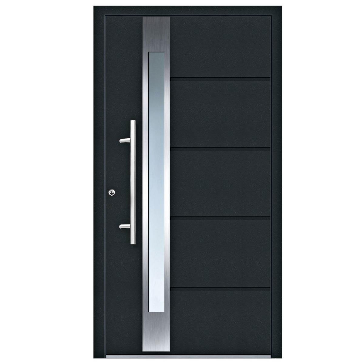 Aluminium-Sicherheitshaustür Rom Superior 60 mm anthrazit 100 x 210 cm Anschlag links inkl Griffset Bild 1