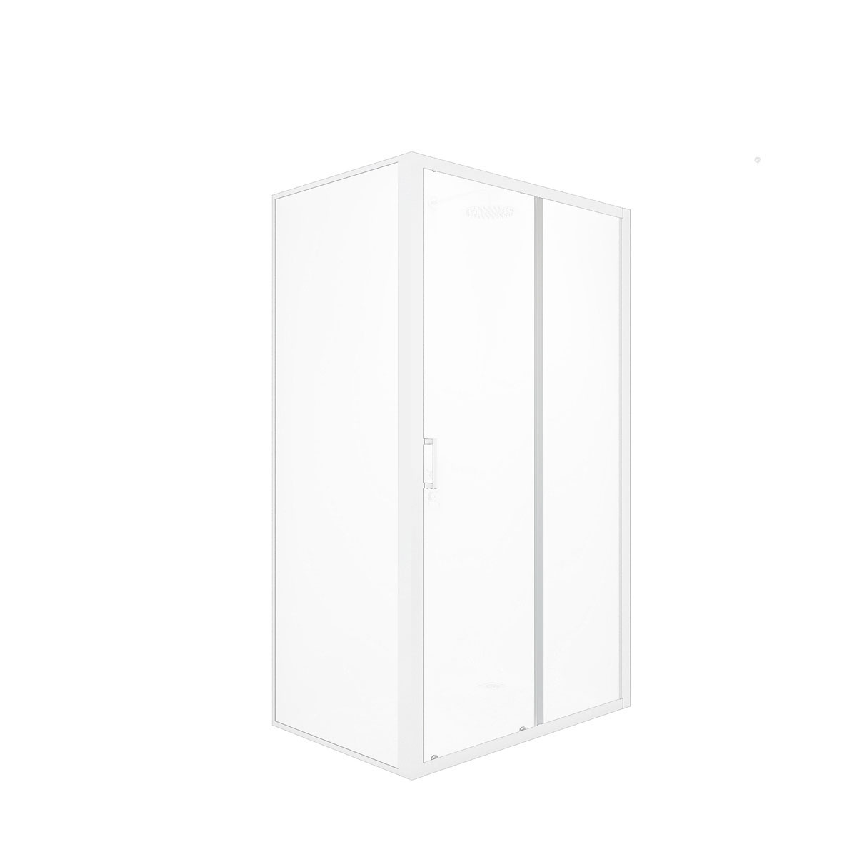 Aurlane Glasdusche Factory Front weiß 120 x 200 x 80 cm Bild 1