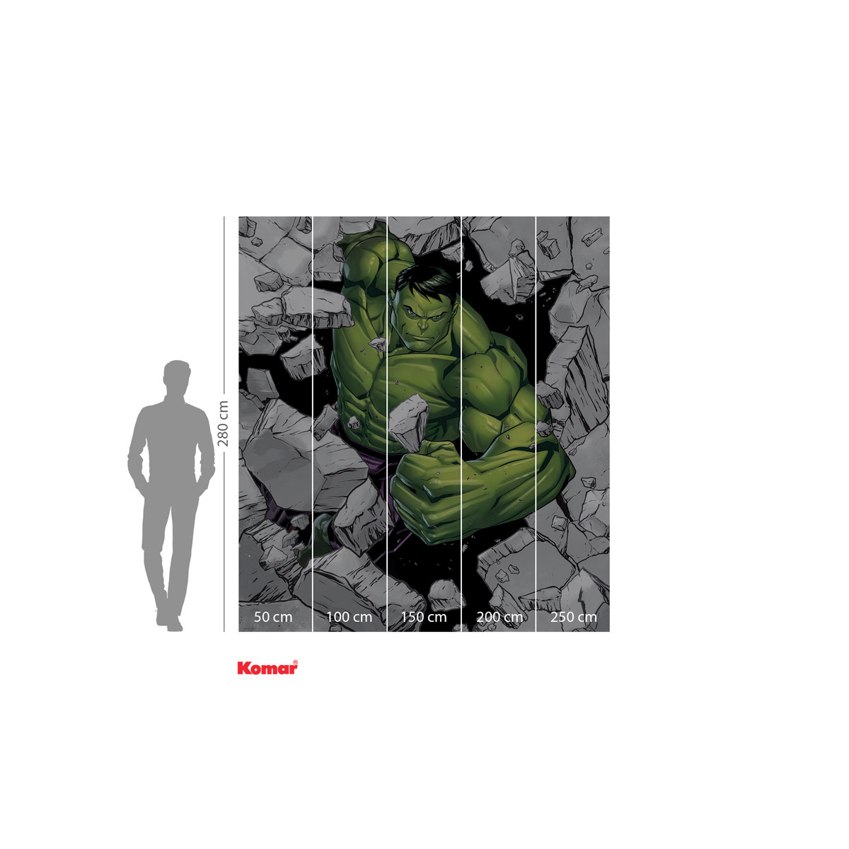 Komar  Vlies Fototapete Hulk Breaker 250x280 cm Bild 3