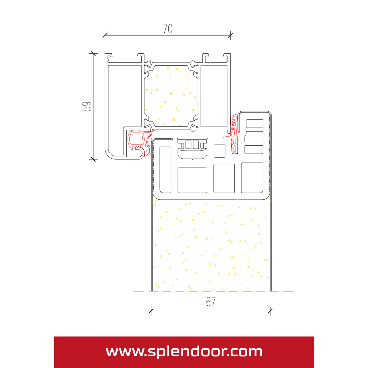 SplenDoor  Premium-Haustür Passivedoor Lund energiesparend nussbaum 100 x 210 cm rechts Bild 8