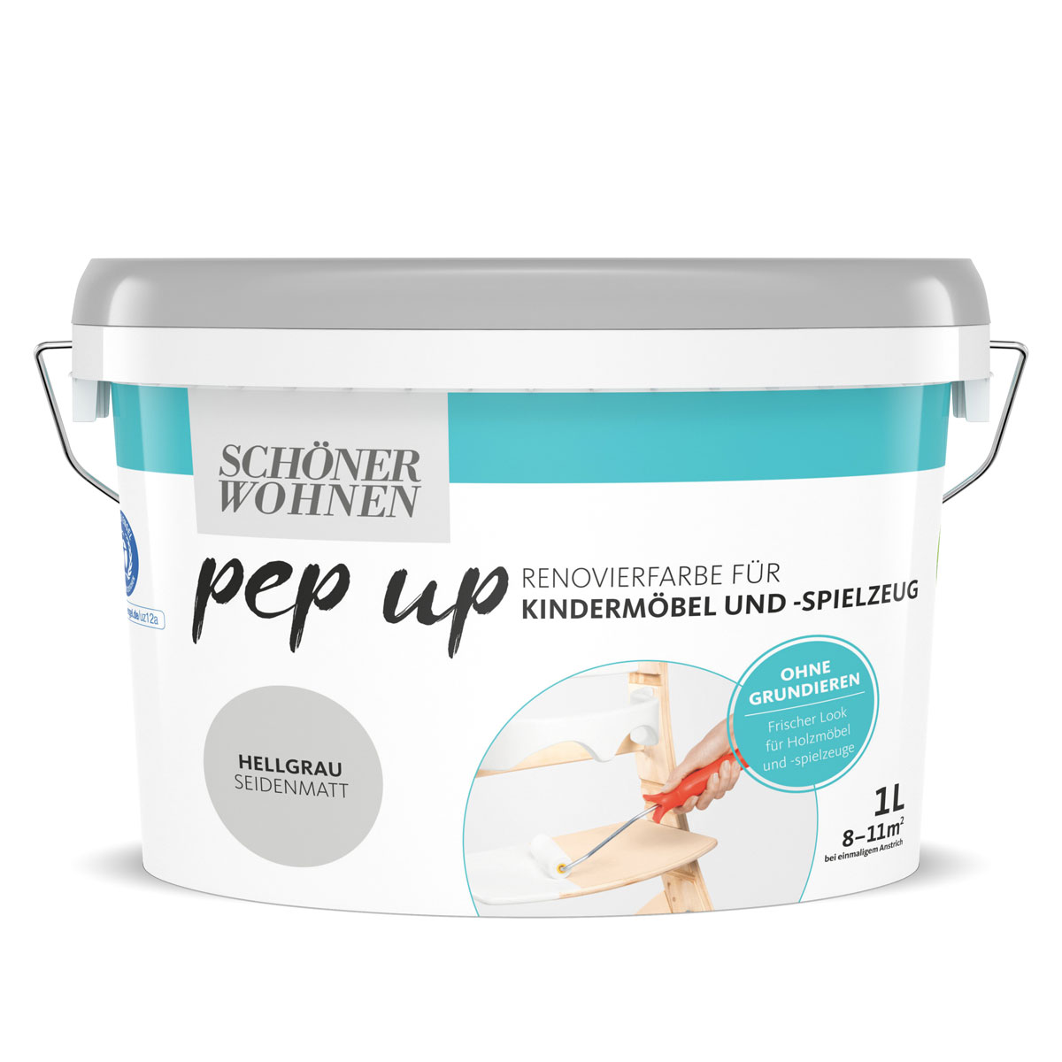 Schöner Wohnen Farbe  Kindermöbellack hellgrau 1 Liter Bild 1