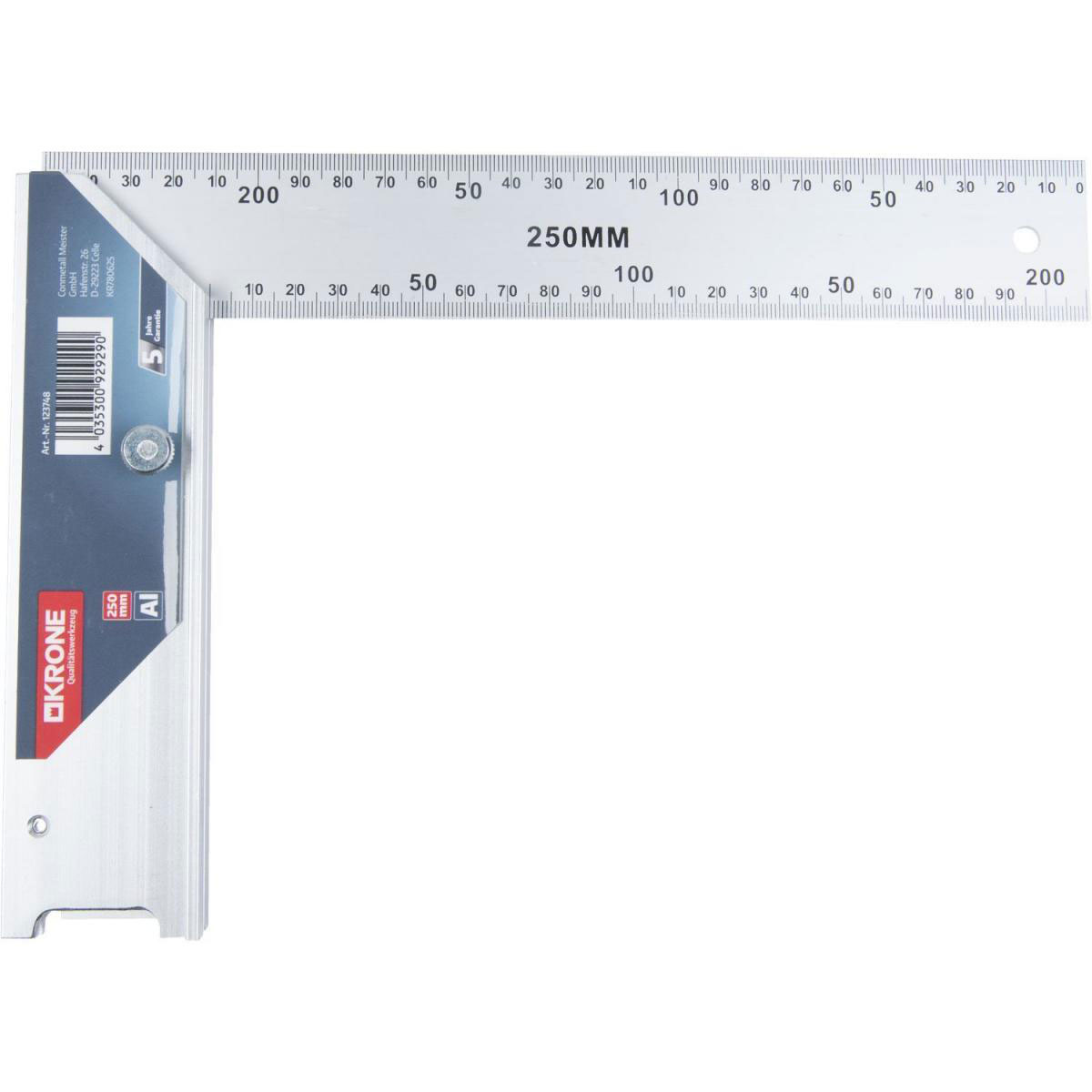 Krone Schlosserwinkel mit Anschlag 250 mm Bild 2