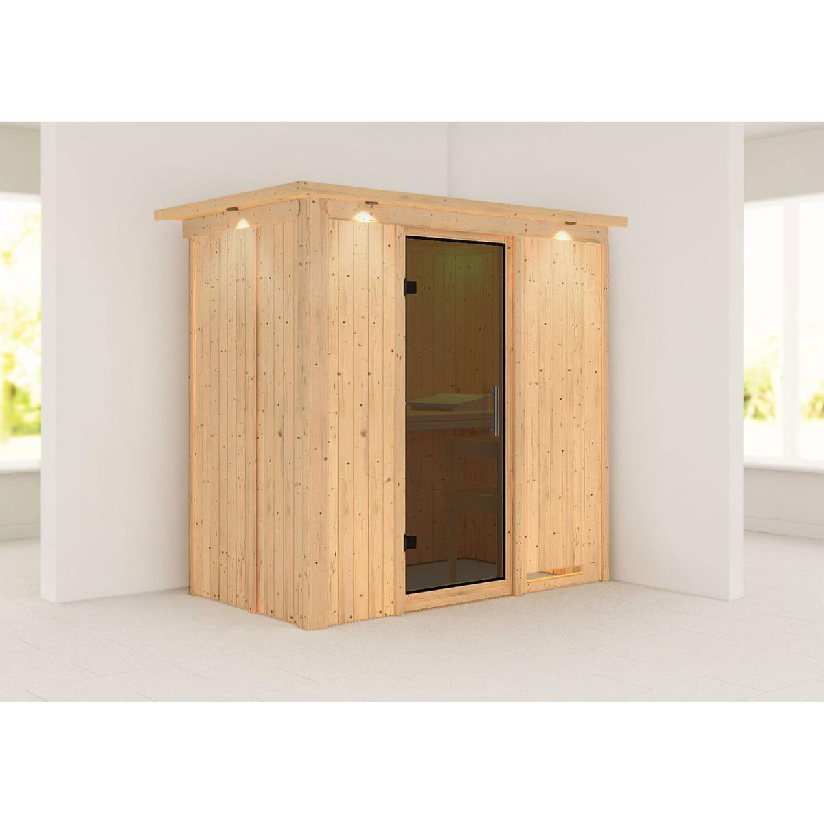 Karibu Variado Fronteinstieg ohne Zubehör mit Kranz Graphittür Bild 1