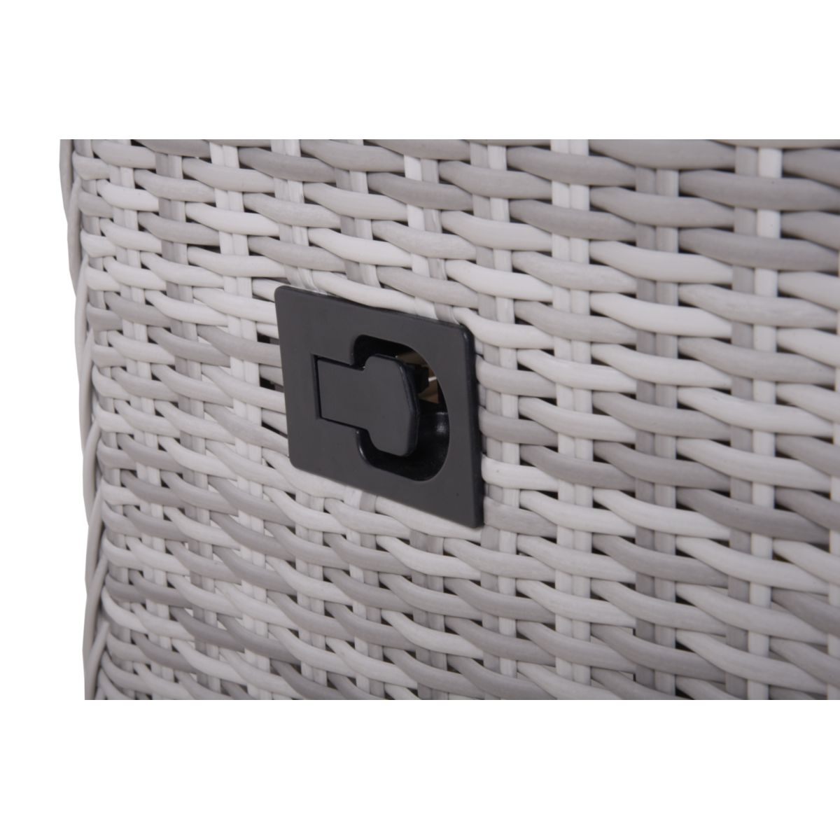 Garden Pleasure Tischgruppe LYON, 6-tlg., grau Alu / Kunststoffgeflecht, halbrund Bild 6