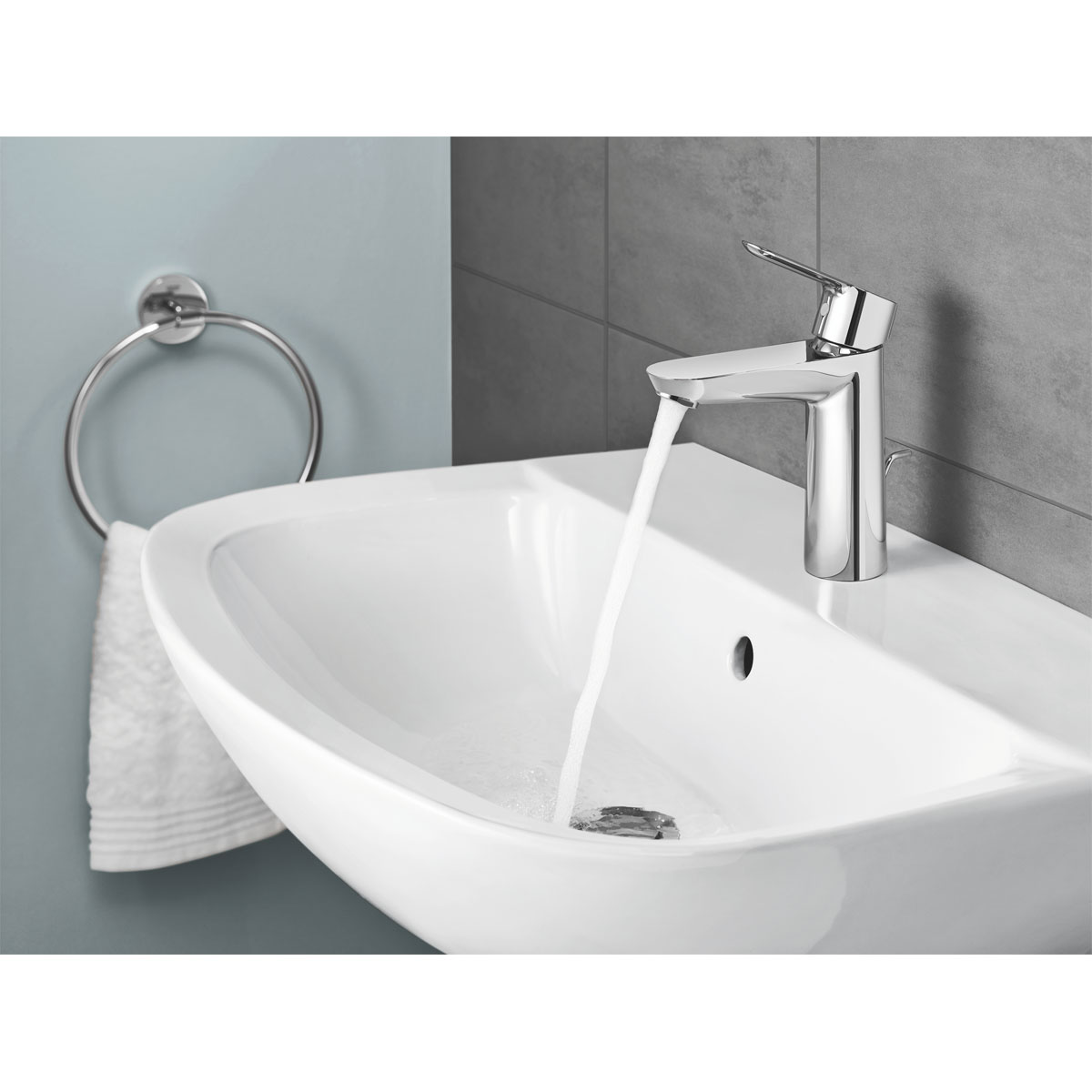 Grohe Waschtisch Bau alpinweiß 60,9 x 15,9 x 44,2 cm Bild 3