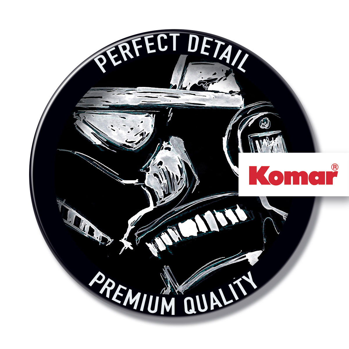 Komar  Selbstklebende Vlies Fototapete rund Star Wars Ink Stormtrooper Durchmesser 125 cm Bild 2