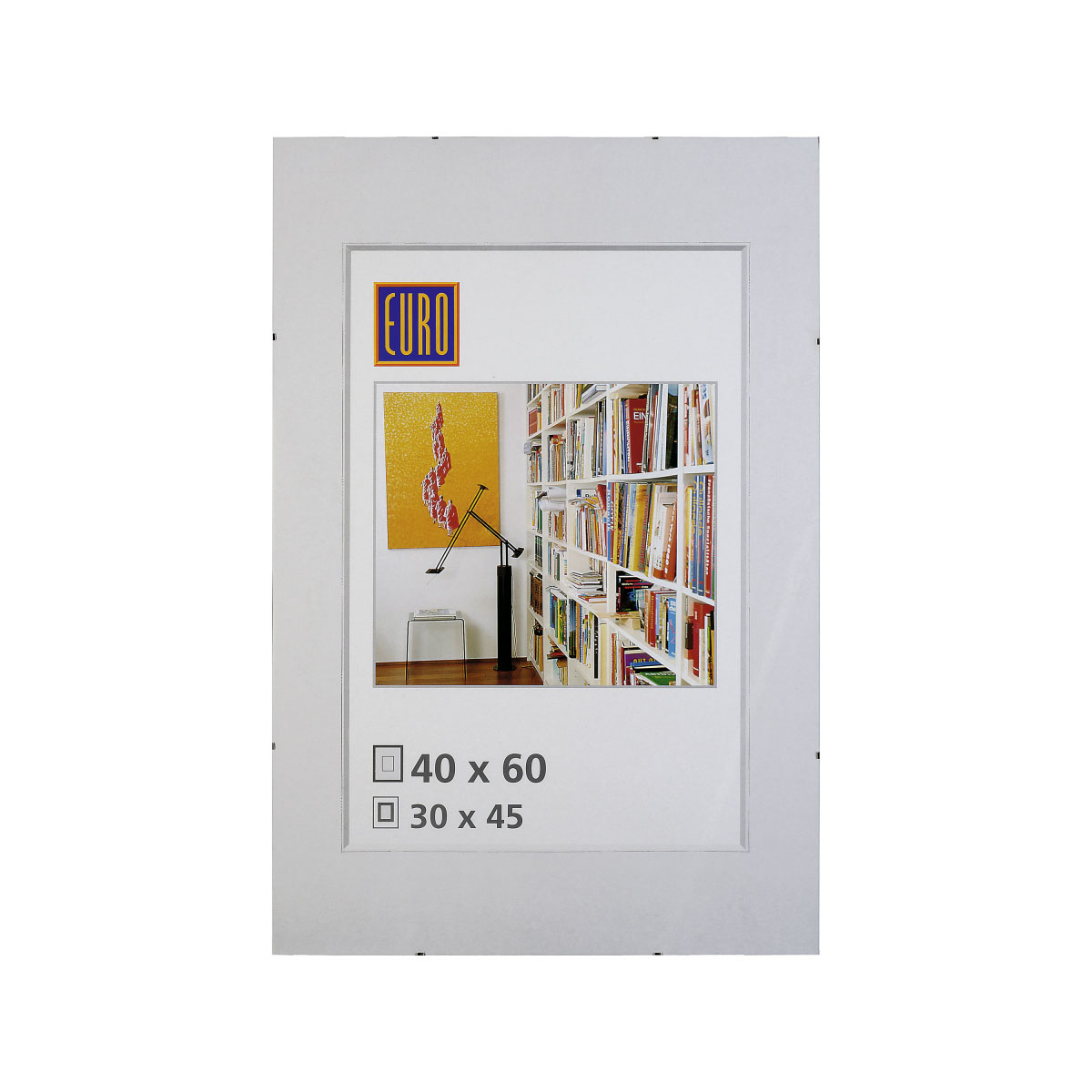 Bilderrahmen 40 x 60 cm weiß rahmenlos