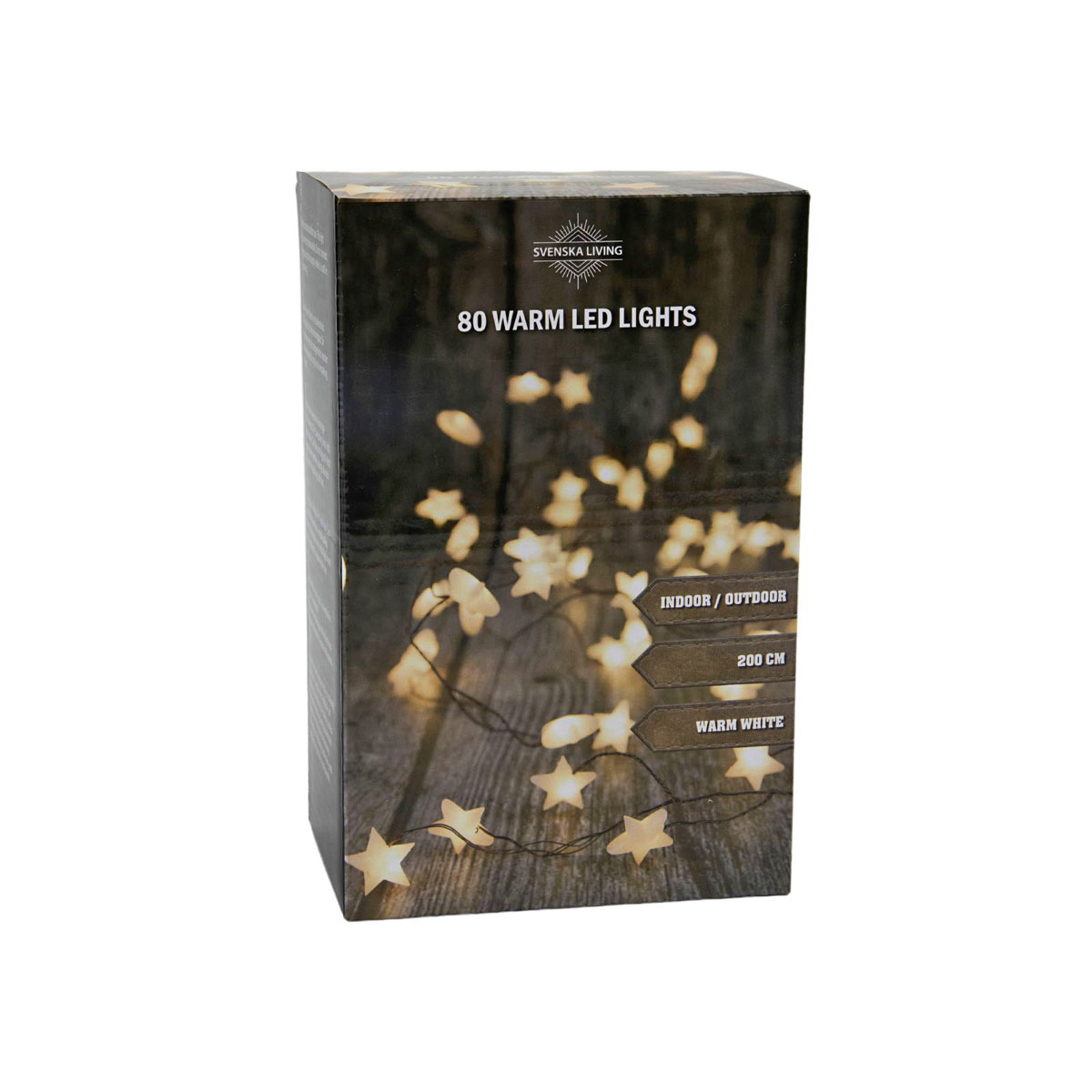 Clusterlichterkette Sterne 80 warmweiße LED 2 Meter