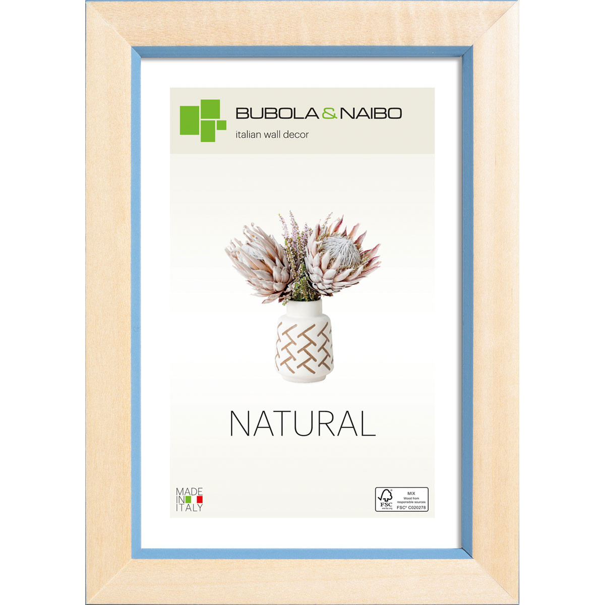 Holzrahmen CARINA 13 x 18 cm Blau