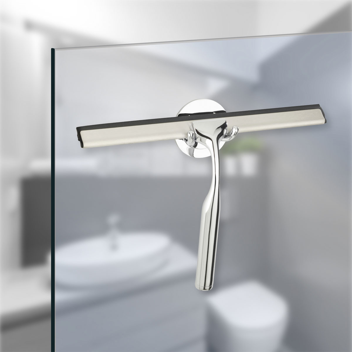 Wenko  Badezimmerwischer Terni Plus Duschabzieher mit Turbo-Loc Wandbefestigung zum Ankleben Bild 8