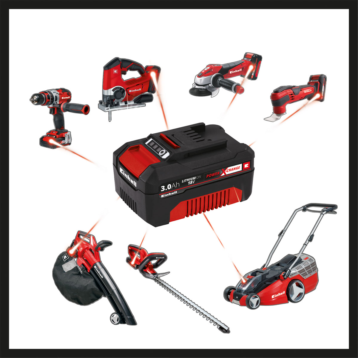 Einhell Akku und Ladegerät Power X-Change Starter-Kit Twincharger 3 Ah Bild 6