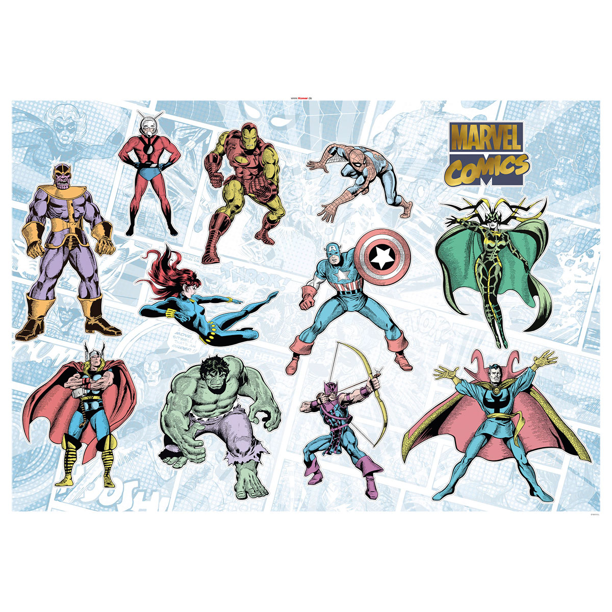 Komar  Wandtattoo Marvel Comics Collection 100x70 cm Bild 2