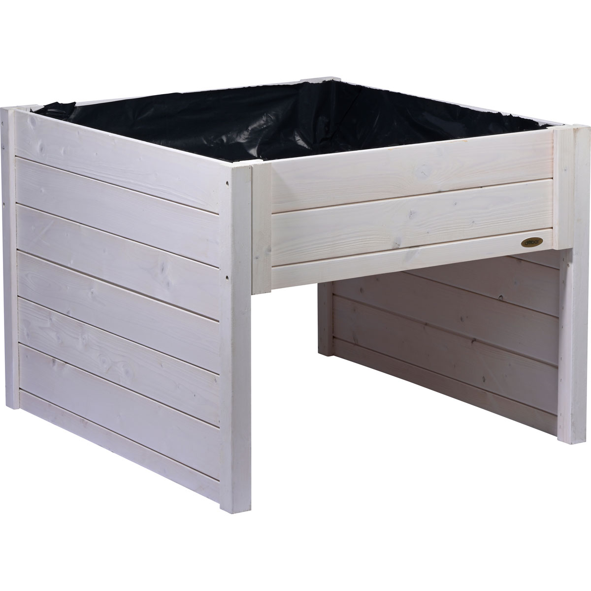 dobar Mährobotergarage mit Pflanzkasten 56 x 73 x 79 cm weiß Bild 2