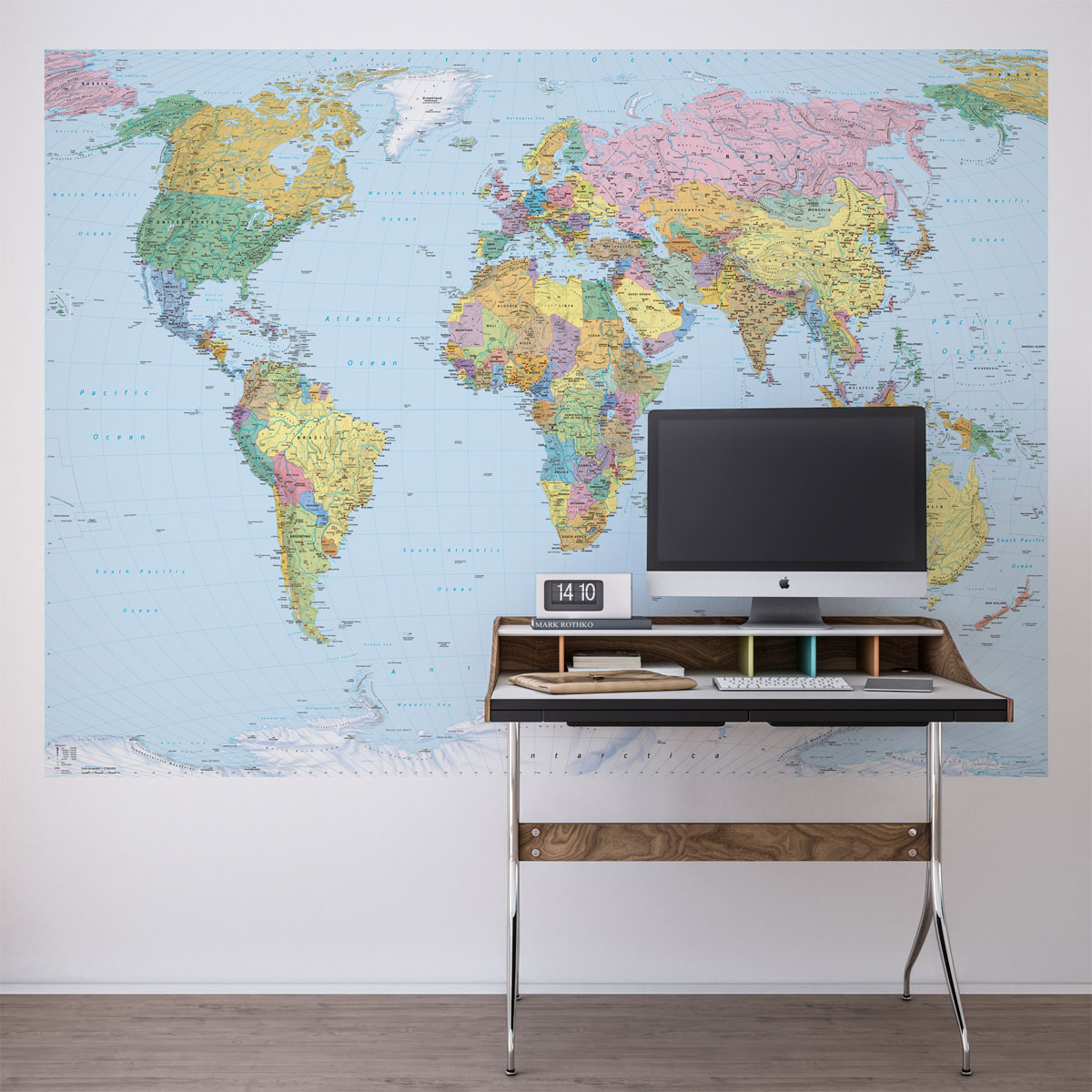 Komar  Papier Fototapete World Map 270x188 cm