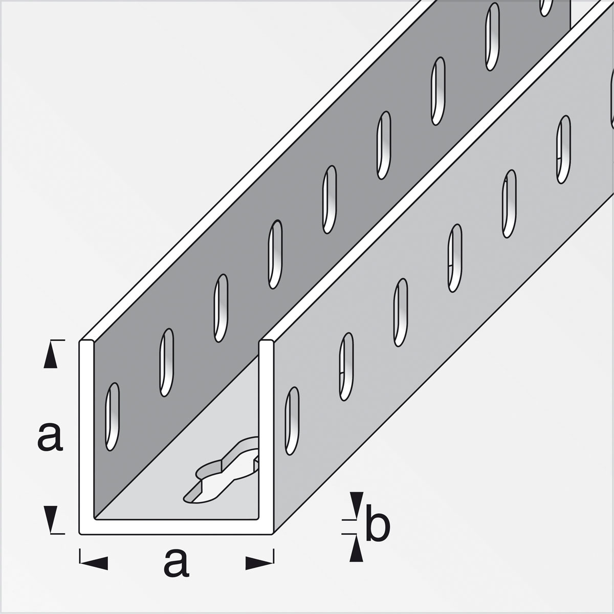 MyTool  U-Profil Logika 35,5 x 35,5 mm 1m verzinkt Bild 2