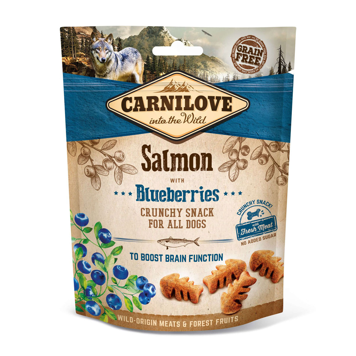 CARNILOVE  Dog Crunchy Snack Salmon with Blueberries 200g