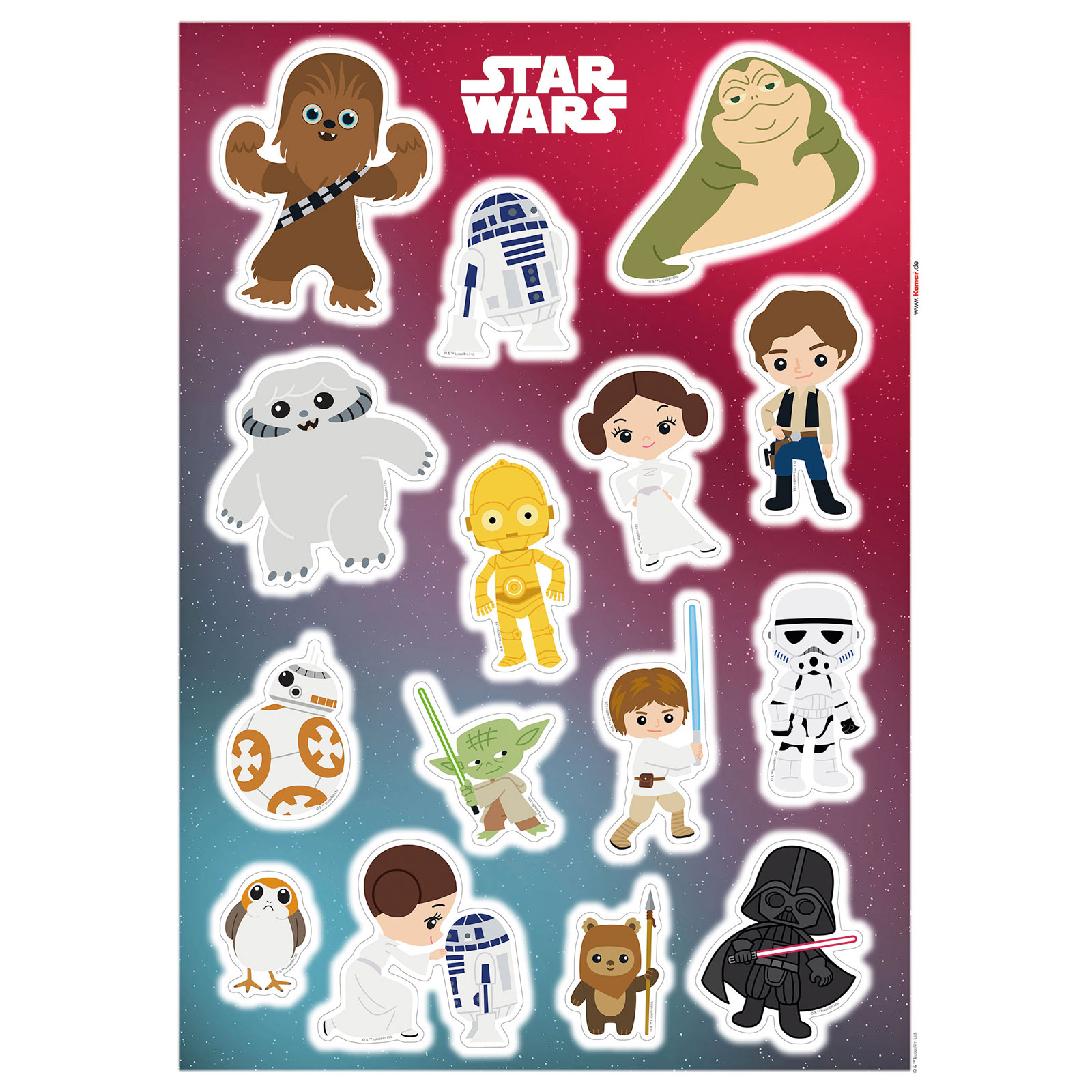 Komar  Wandtattoo Star Wars Little Heroes 50x70 cm Bild 2