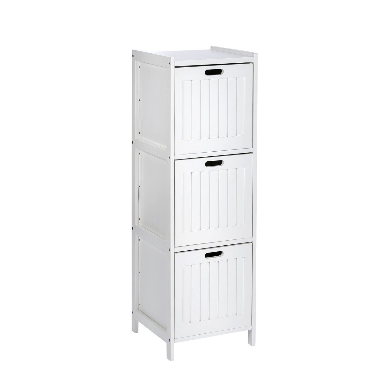 Wenko  Regal Oslo 3 Schubladen Echtholz Badregal Bild 1