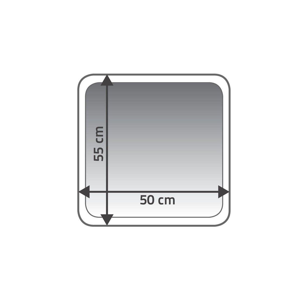 Ridder  Teppich Chic 55 x 50 cm weiß Polyester-Microfaser Bild 3