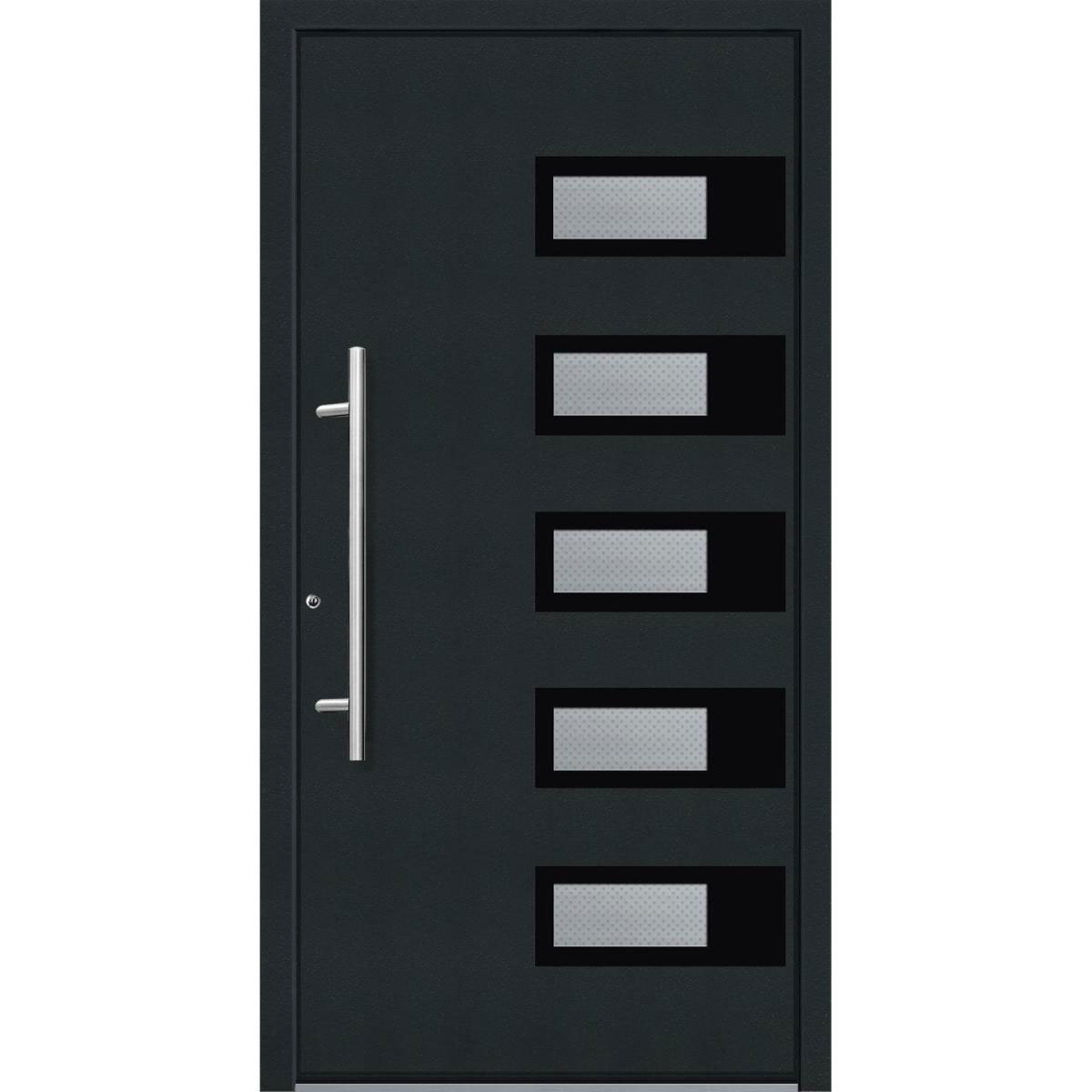 Aluminium Sicherheits-Haustür Siena Superior 60 mm anthrazit 100 x 210 cm Anschlag links inkl Griffset Bild 1