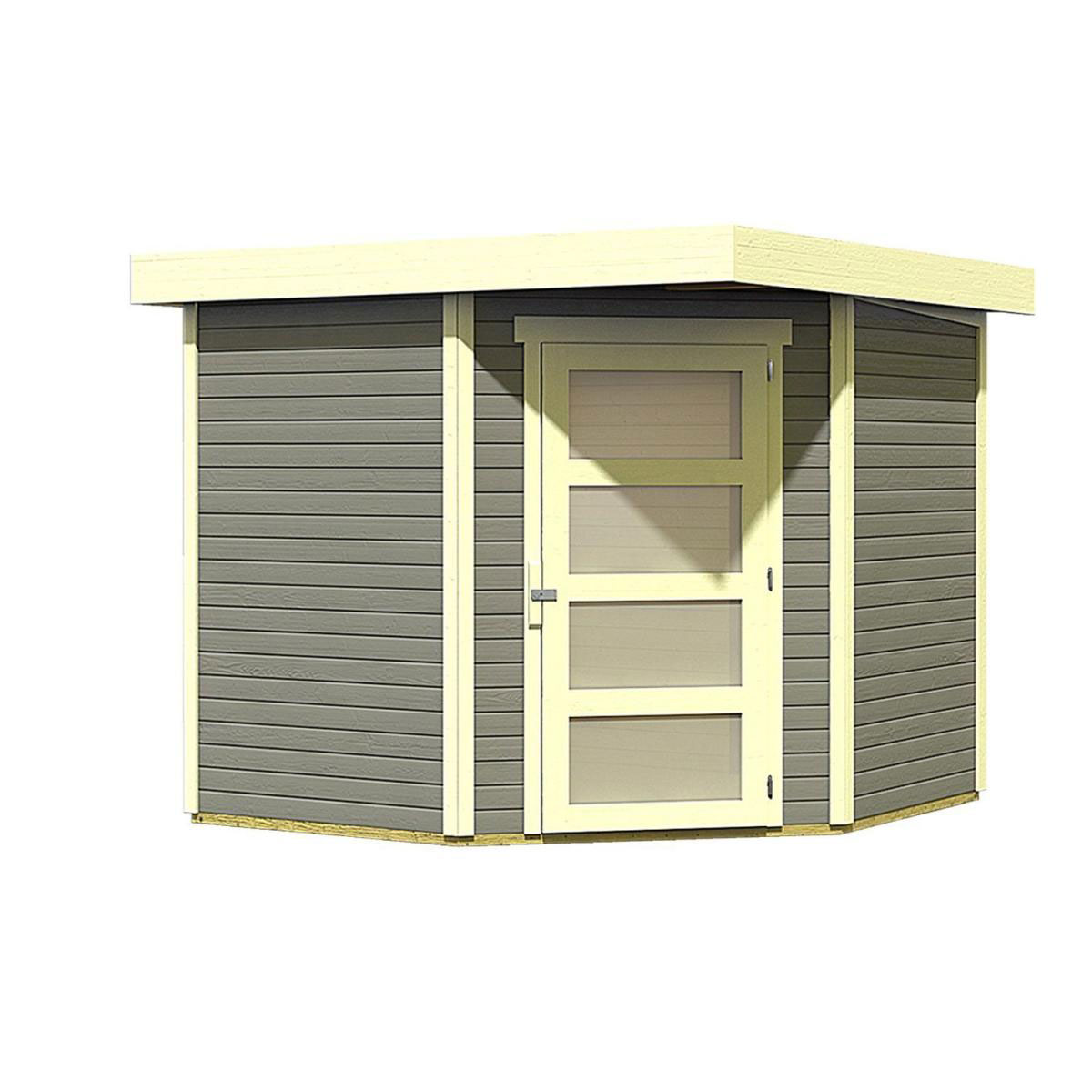 Karibu Gartenhaus Schwandorf 3/5 242 x 246 x 218 cm grau Bild 2