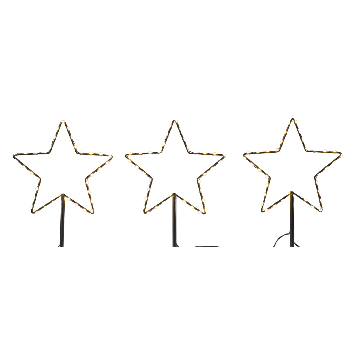 Ambientis LED-Gartenstecker Stern 3er Set