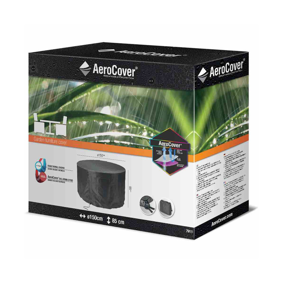 AeroCover Schutzhülle für Sitzgruppen Durchmesser 150 x 85 cm anthrazit Bild 1