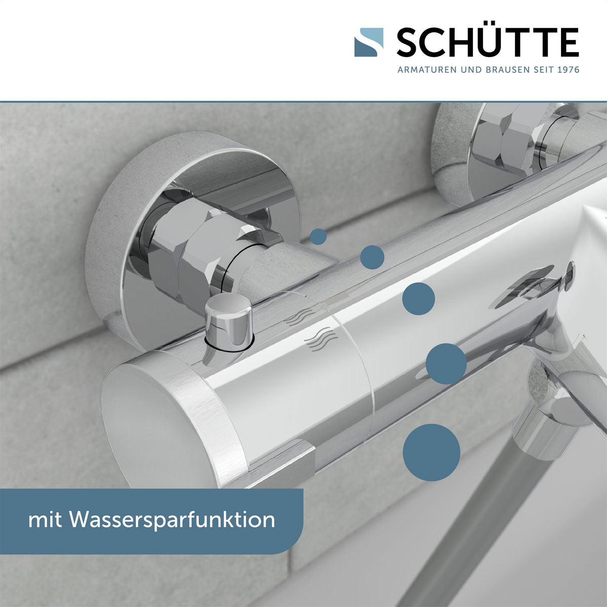 Schütte  Wannenfüllarmatur „London“ chrom Thermostat Bild 4