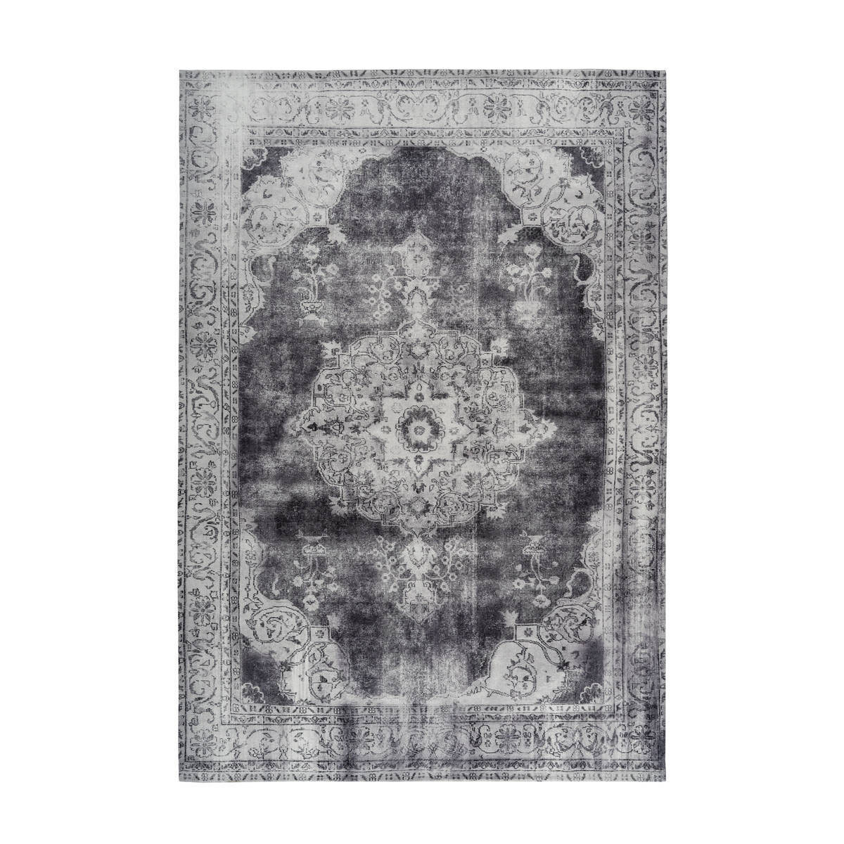 Kurzflorteppich Vintage 8400 Hellgrau