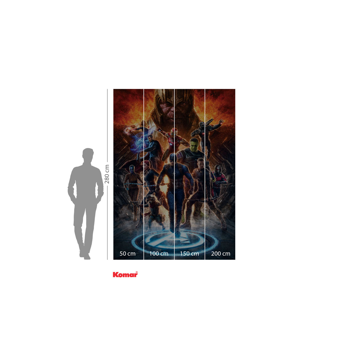 Komar  Vlies Fototapete Avengers vs Thanos 200x280 cm Bild 3