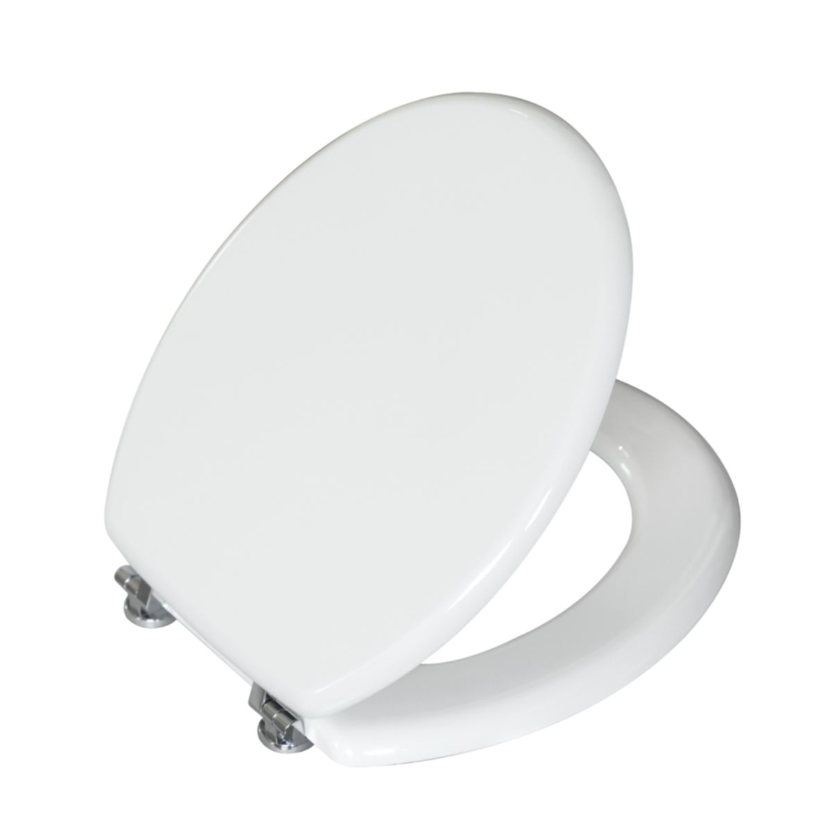 Valblue WC-Sitz Brenta weiss, MDF-Holzkern, Absenkautomatik, Metallsch. verchromt Bild 2