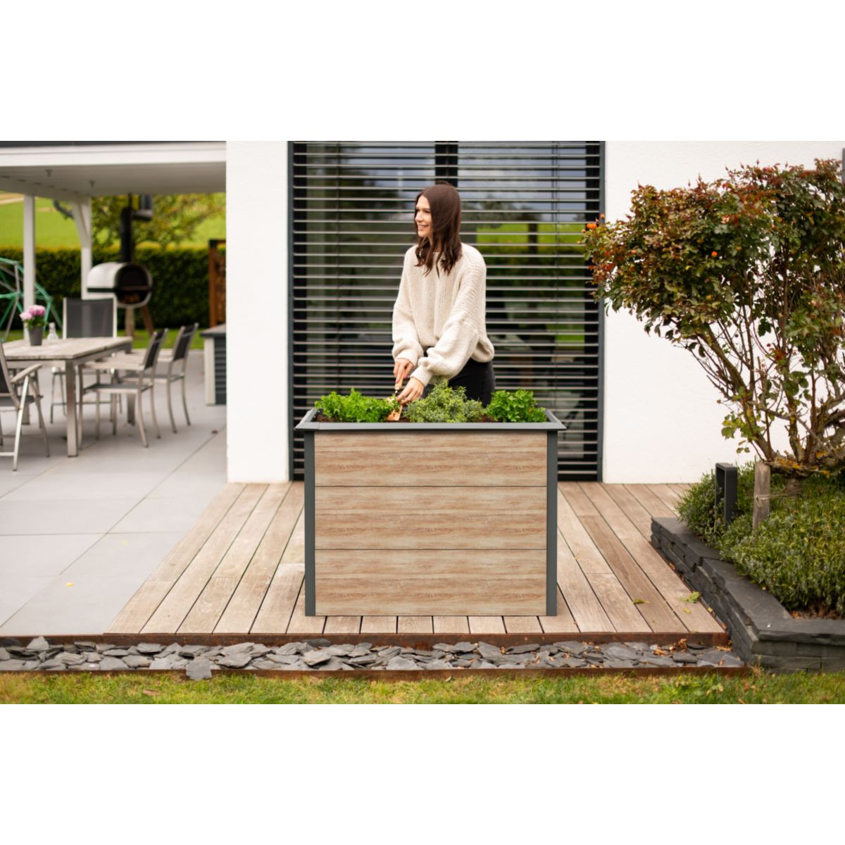 Westmann Hochbeet Primus-Multi M inkl. Schneckenschutz 50x100x77cm Bild 4