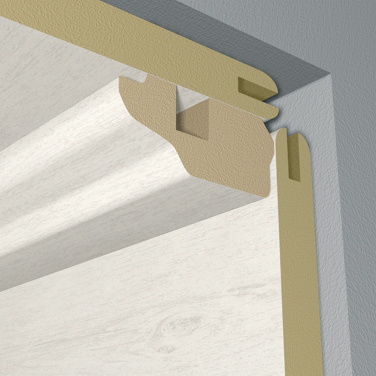 Deckenleiste Eiche weiss 2,6 m