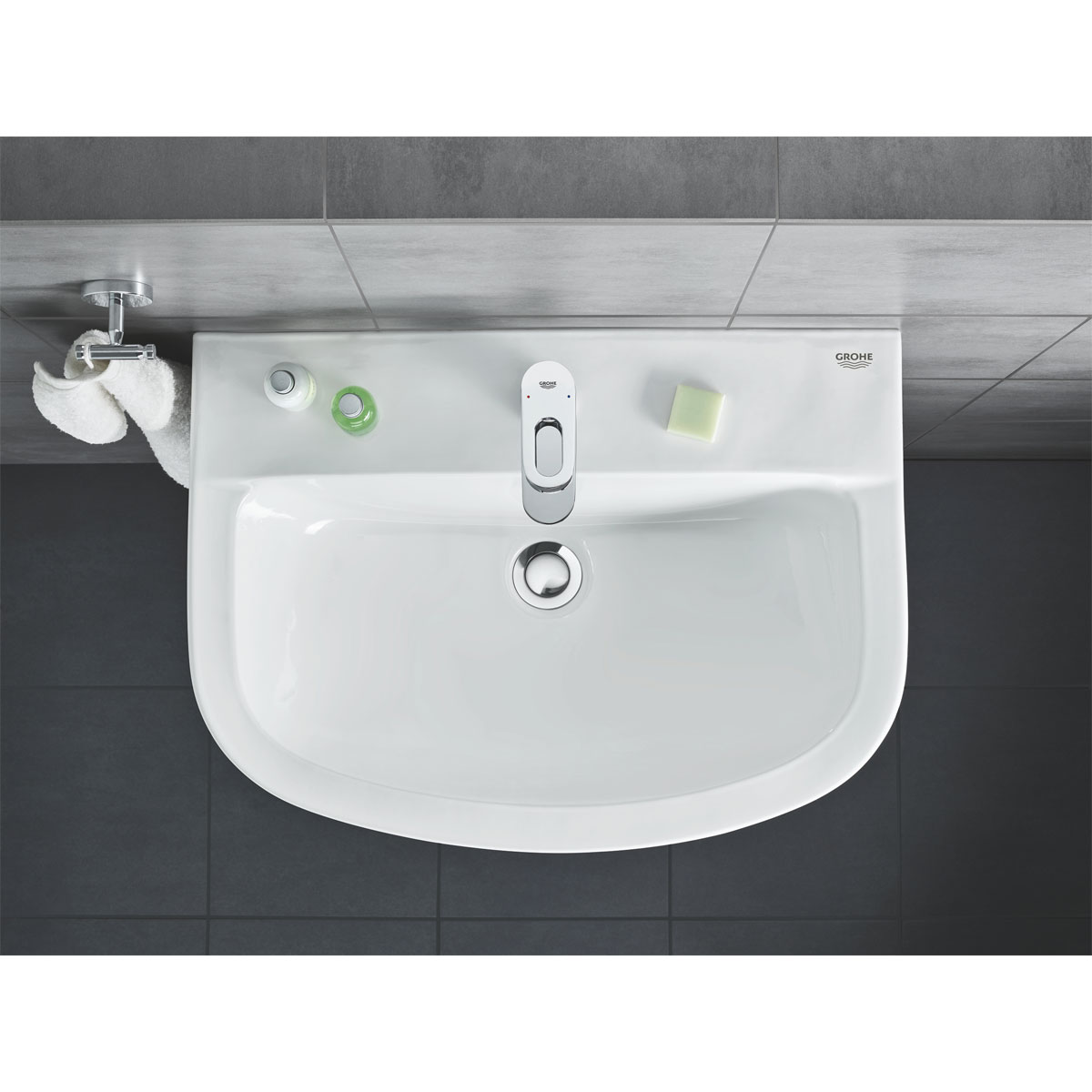 Grohe Waschtisch Bau alpinweiß 60,9 x 15,9 x 44,2 cm Bild 7