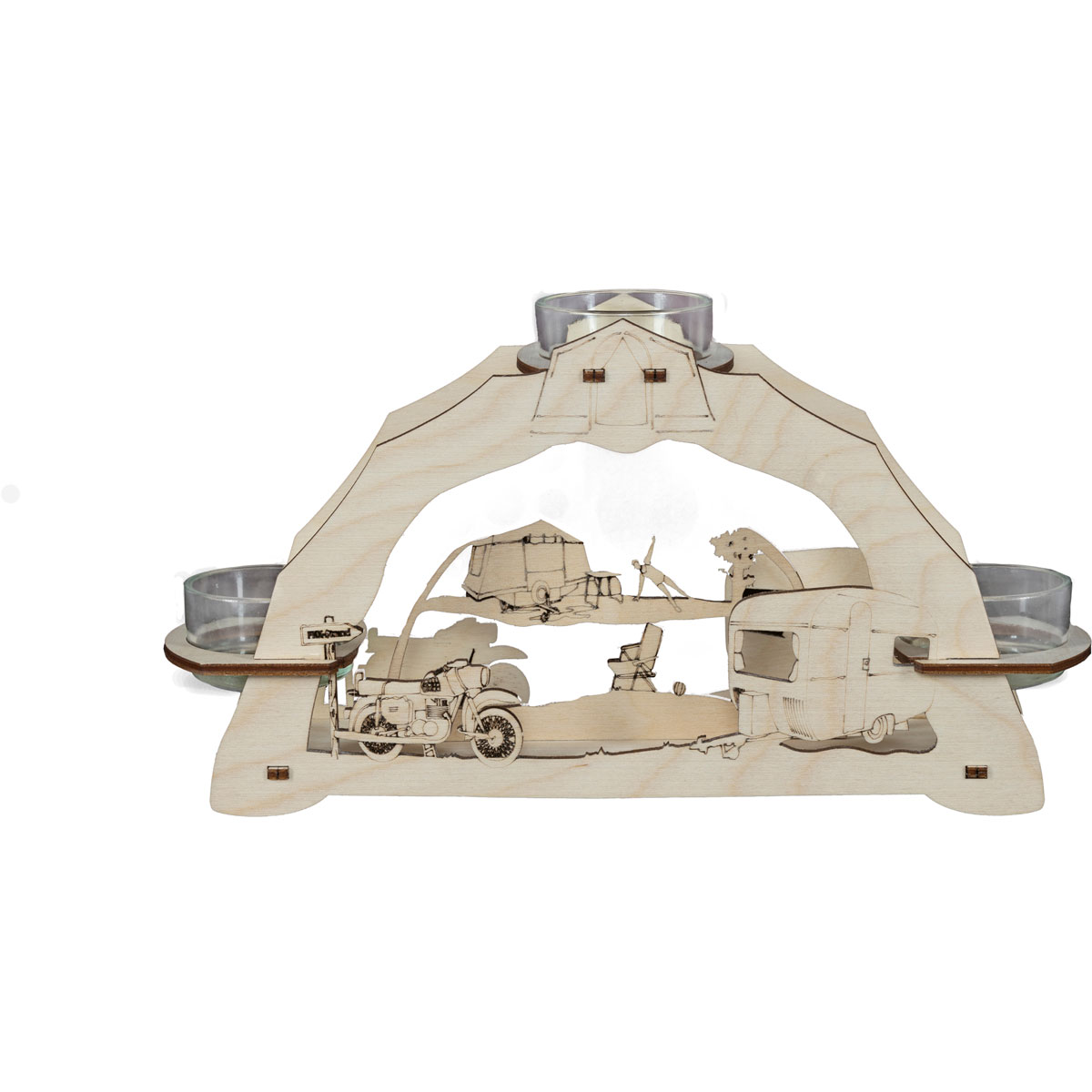 Leuchter Ostalgie-Camping fuer 3 TL