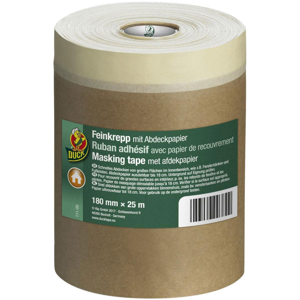 Duck Feinkrepp mit Abdeckpapier 180 mm x 25 m