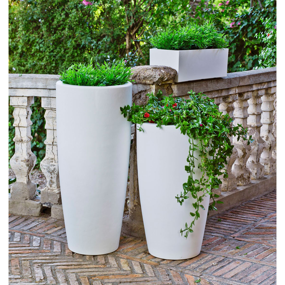 NewGarden Blumentopf Bambu 90 Ø 40 cm weiß Bild 3