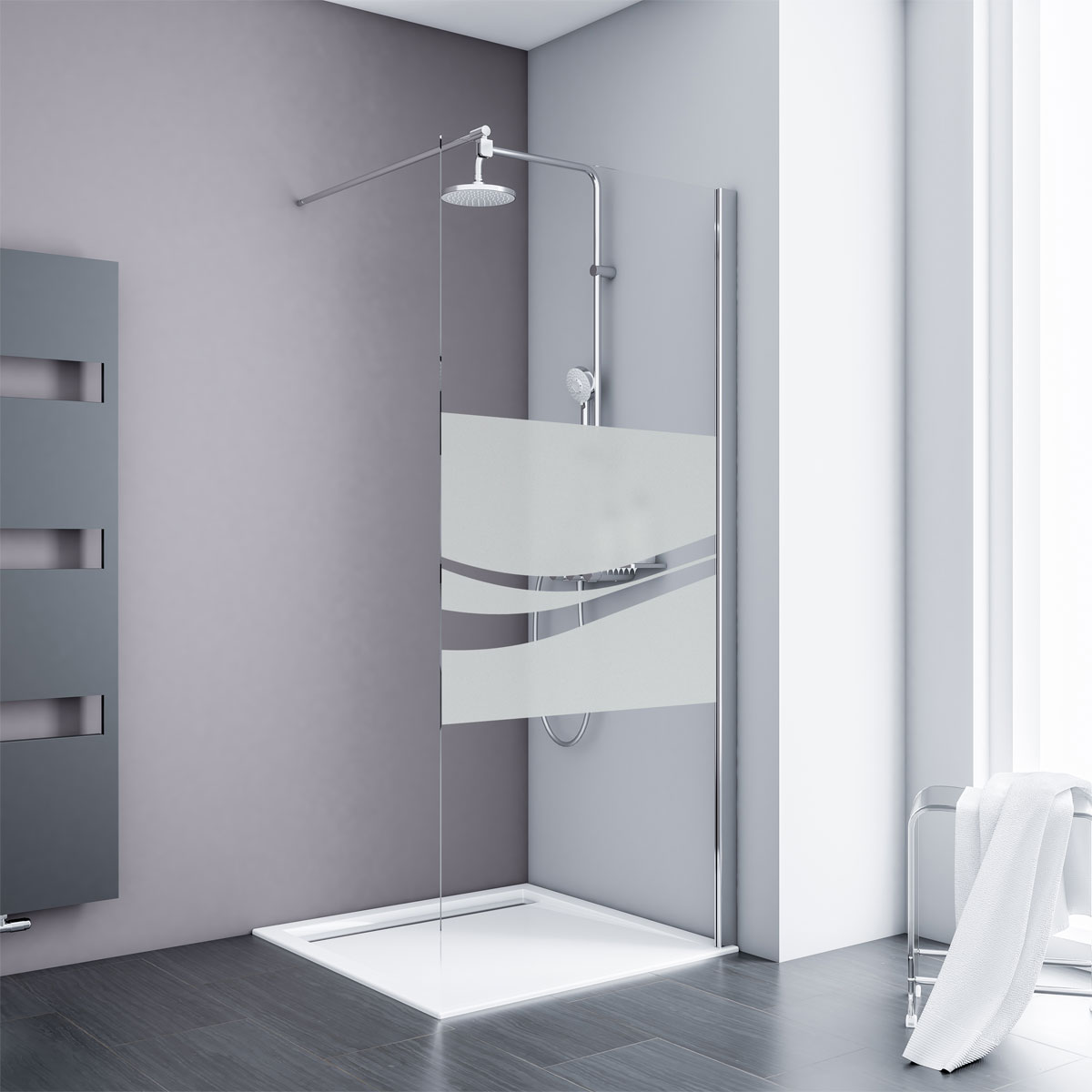 Schulte Walk In Alexa Style 2,0 190 x 100 cm chrom Liane