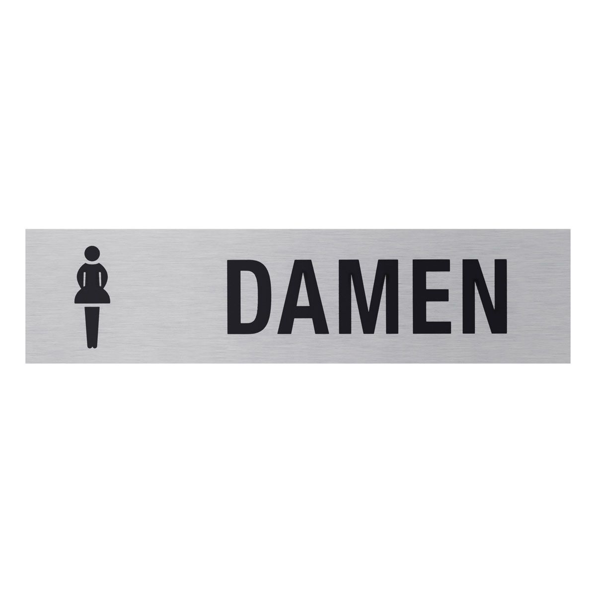 Metafranc Hinweisschild WC Damen Aluminium grau
