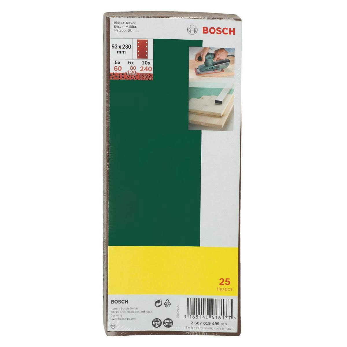 Bosch  Prom Schwingschleifblätter 93 x 230 mm gelocht 25 Stück Bild 2