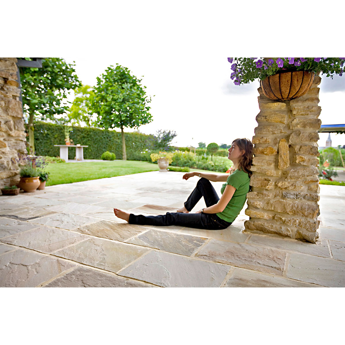 Terrassenplatte Sandstone Gaya handbekantet 30 x 60 x 3 cm Bild 3