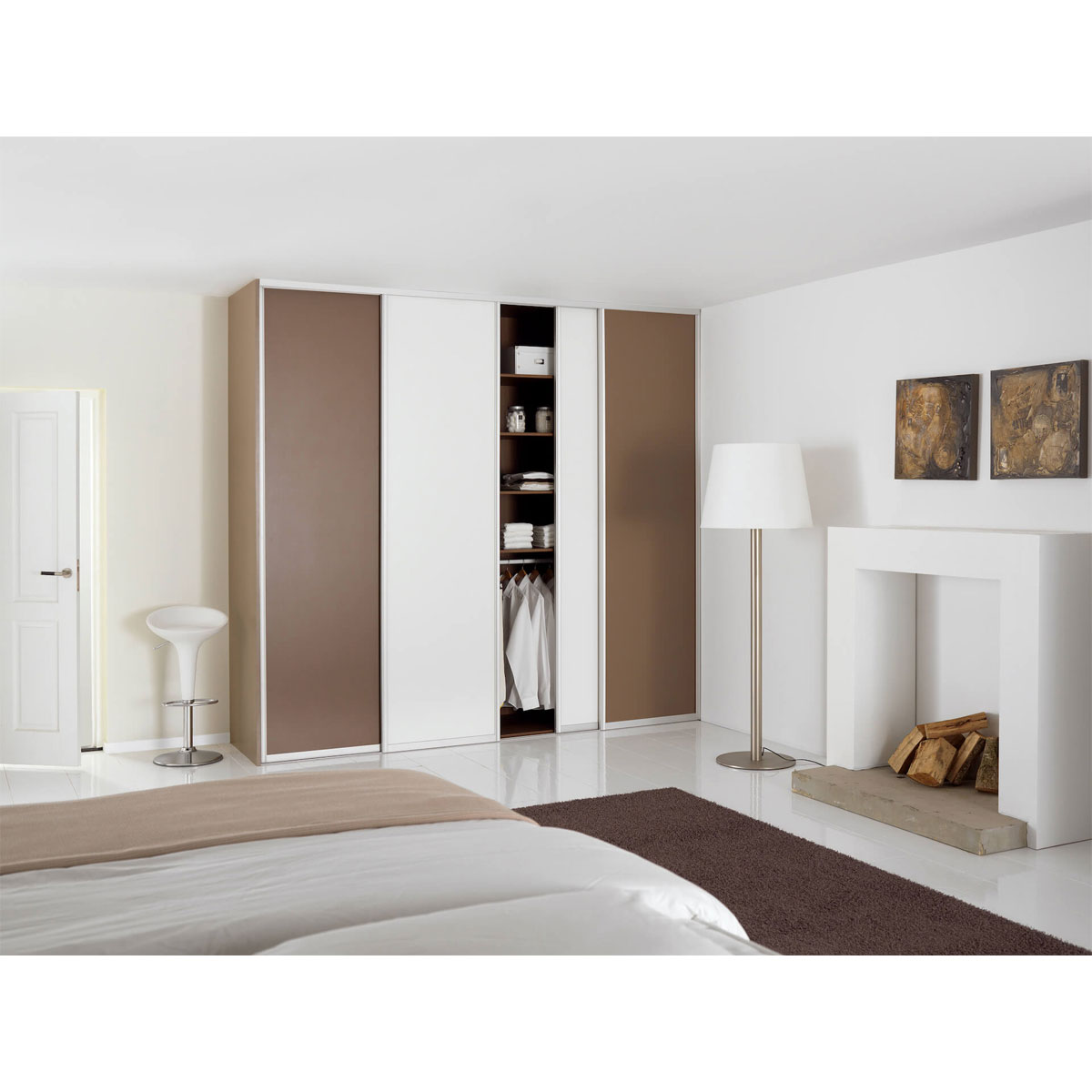 Hibitaro  Studio-Schiebetür mit Aluminiumrahmen auf Maß als Schrank- / Nischentür Bild 5