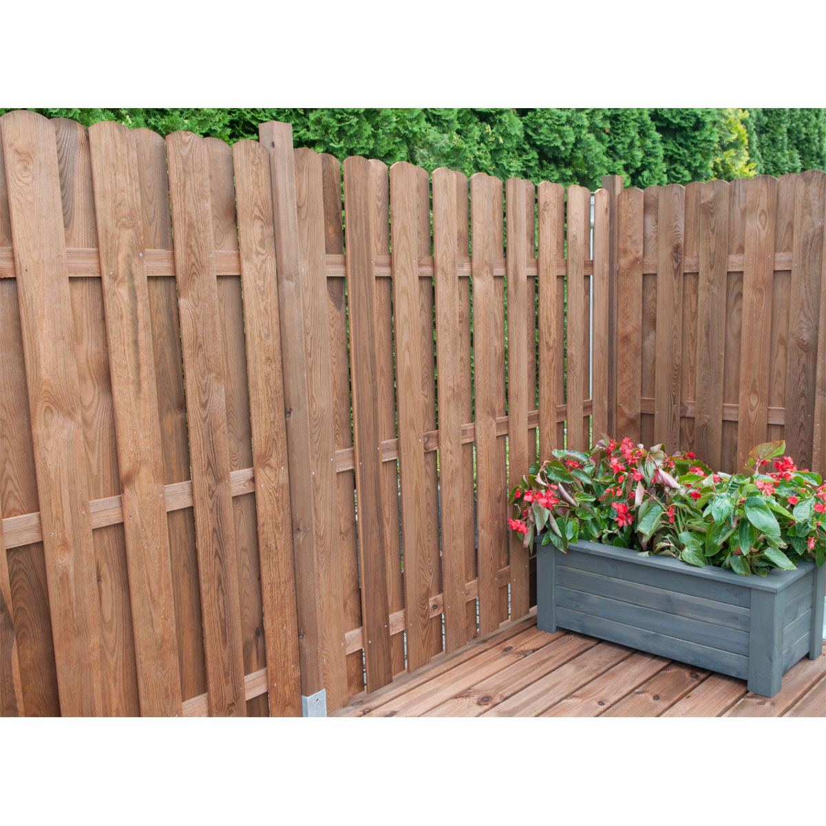 Bretterzaun Sylt 90x180 cm braun Bild 4