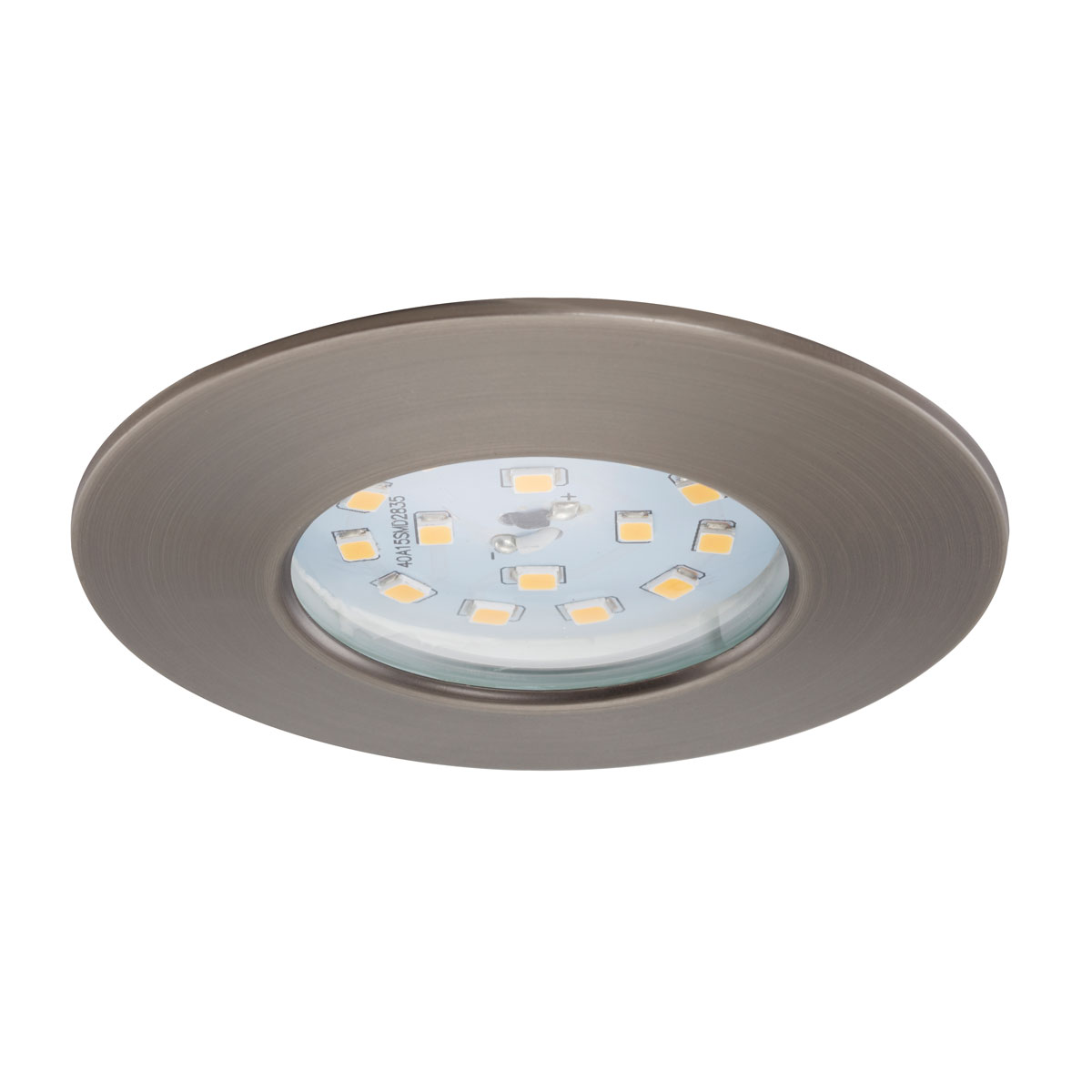 Briloner LED-Einbauleuchten-Set 7,5 x 2,8 cm grau