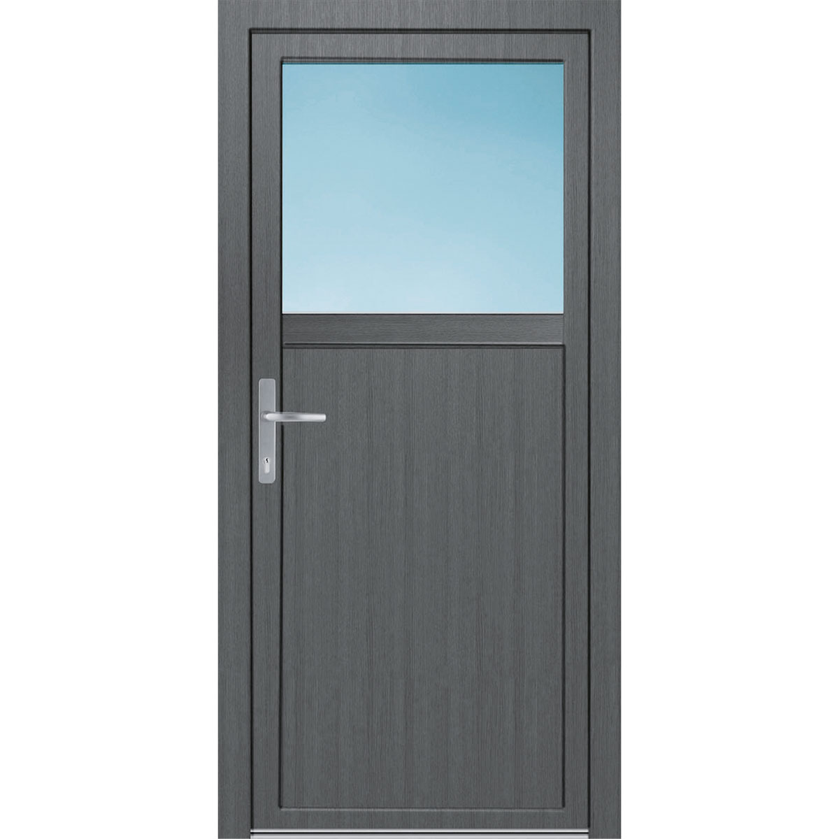 Kunststoff-Nebeneingangstür F02 BLR L grau 98 x 200 cm
