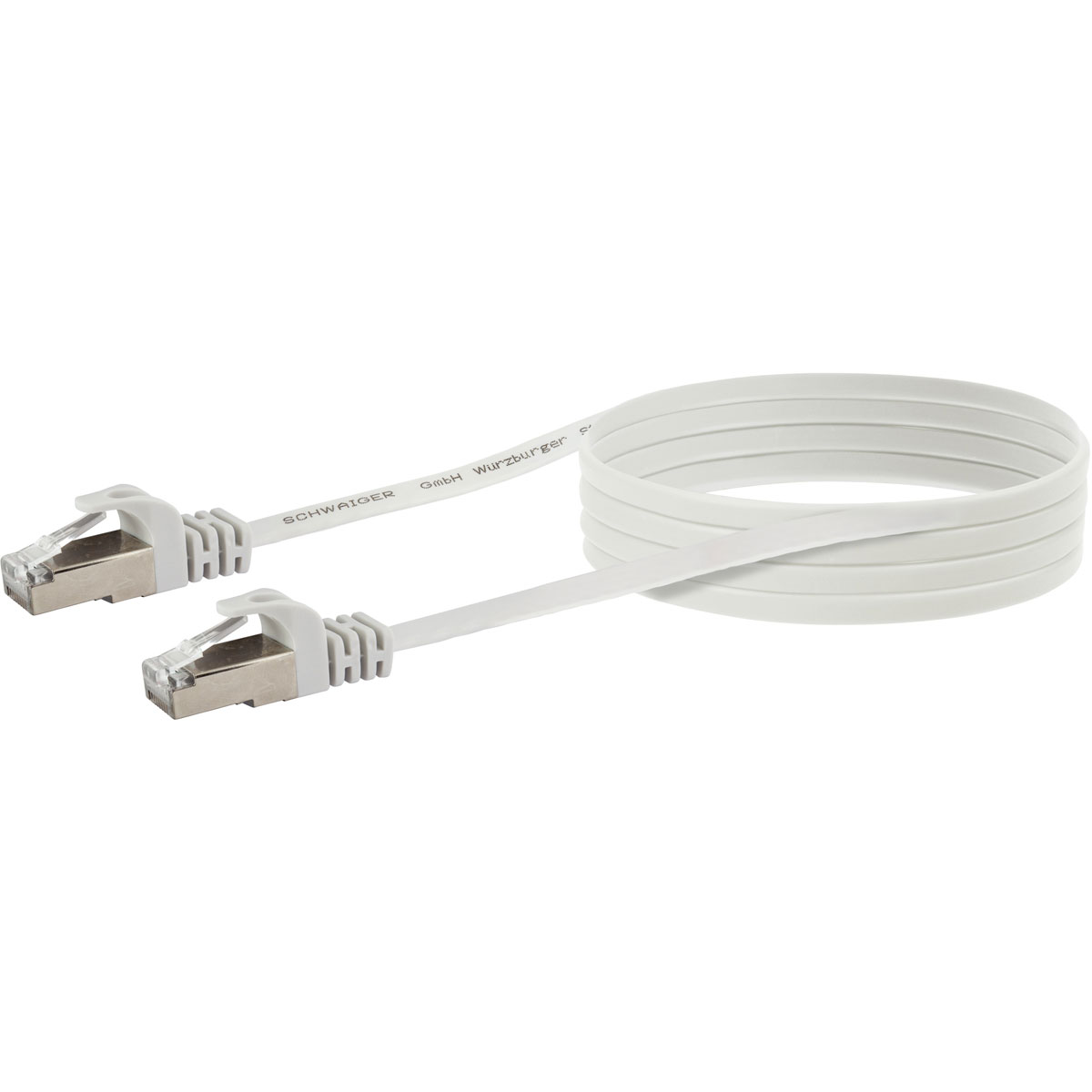 Schwaiger Ntzwerk-Flachkabel CAT6,5m weiß Bild 2