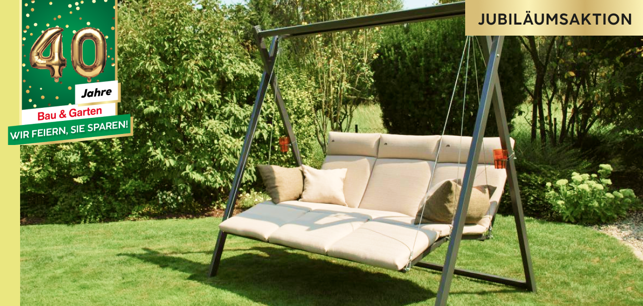 Hollywoodschaukel im Garten