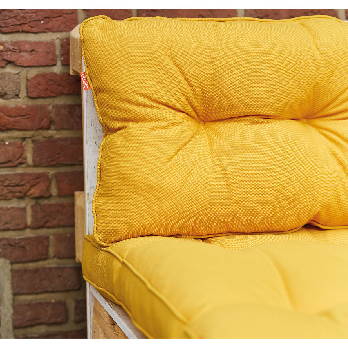 Siena Garden Sitz-/Rückenkissen Almaaz 4-teilig für Euro-Palette gelb Bild 3