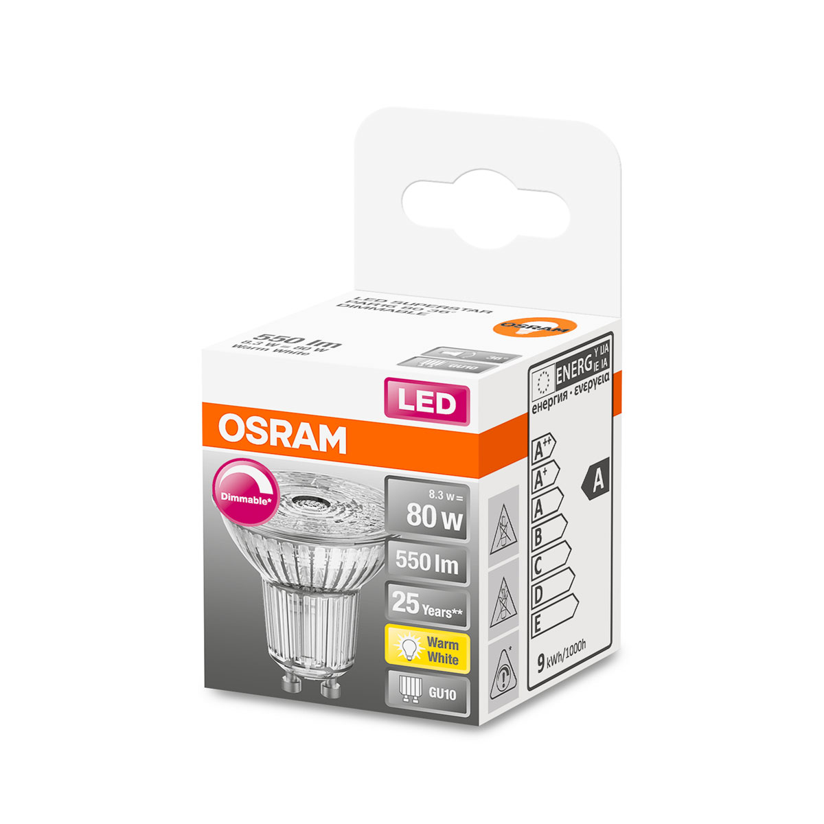 Osram LED-Leuchtmittel-Reflektor GU10 warmweiß 80W Bild 2