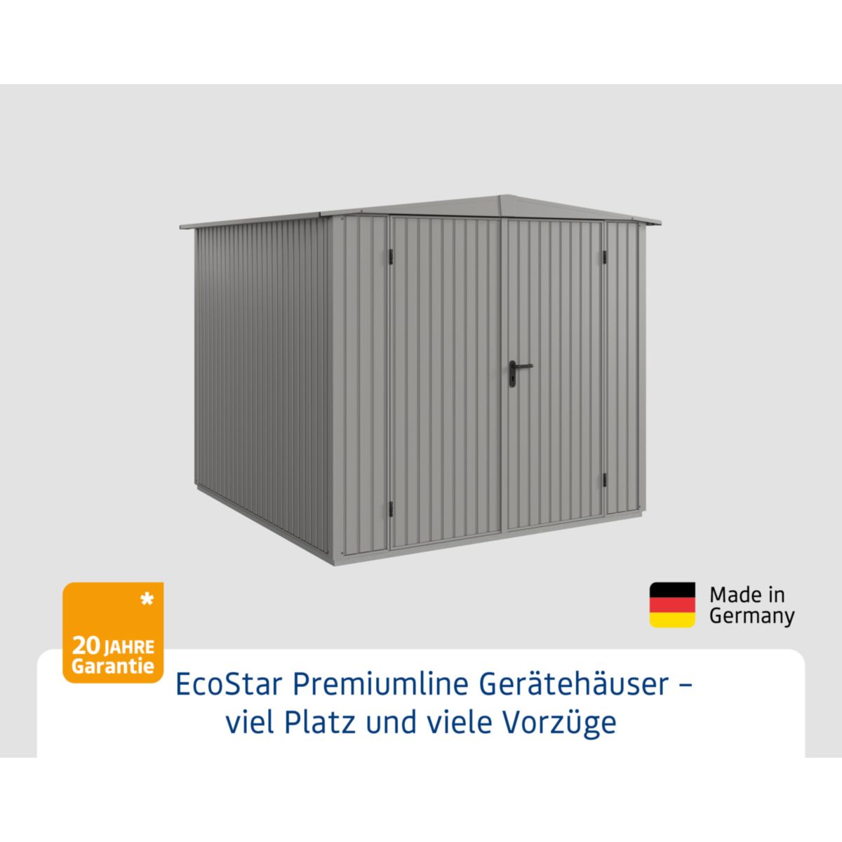 EcoStar  Gerätehaus Trend-STyp 2RAL9007 2 flg Bild 3